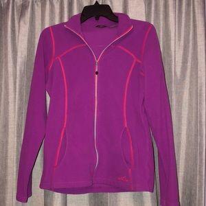 Zipper down Eddie Bauer fleece jacket